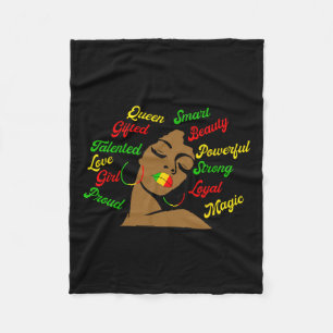 African Black History African American Ladies June Fleece Blanket