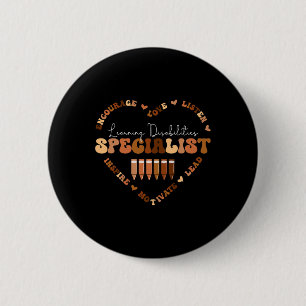 African Black History Month Learning Disabilities  2 Inch Round Button