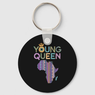 African Black Queen Art For Girl Women Melanin Afr Keychain