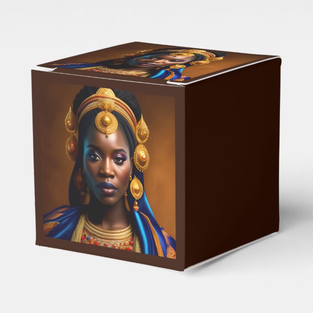 African Black Woman Favor Box (Front Side)