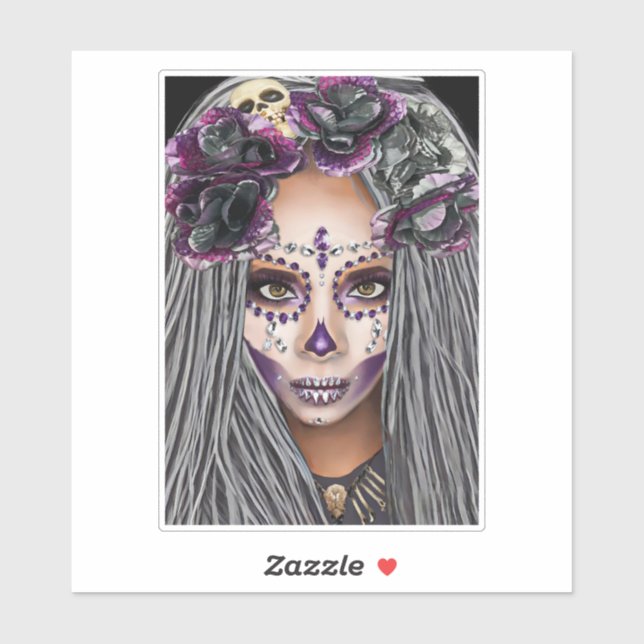 African Black Woman Voodoo Priestsess Fantasy art  (Sheet)