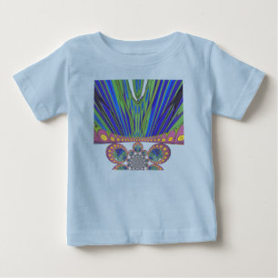 African Blue Purple Decorative Art Design Print Baby T-Shirt