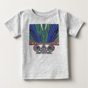 African Blue Purple Decorative Art Design Print Baby T-Shirt