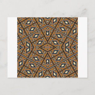 African Bricks Kaleidoscope Postcard