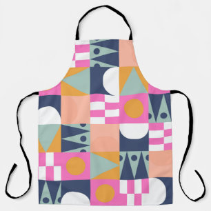 African bright colour block seamless pattern. Geom Apron