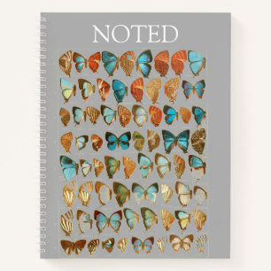 African Butterfly Hardcover Spiral Sketchbook Notebook