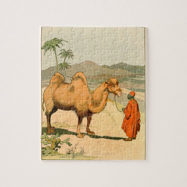 African Camel and Desert Traveller Jigsaw Puzzle (Vertical)