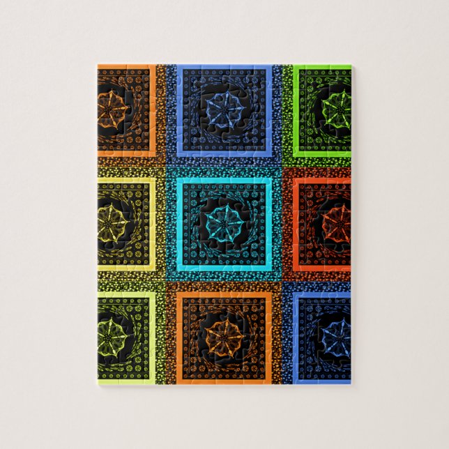 African Checkered Pattern Art Print Jigsaw Puzzle (Vertical)