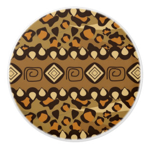 African cheetah skin pattern 2 ceramic knob