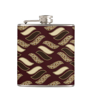 African cheetah skin pattern 2 hip flask