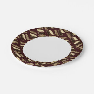 African cheetah skin pattern 2 paper plate