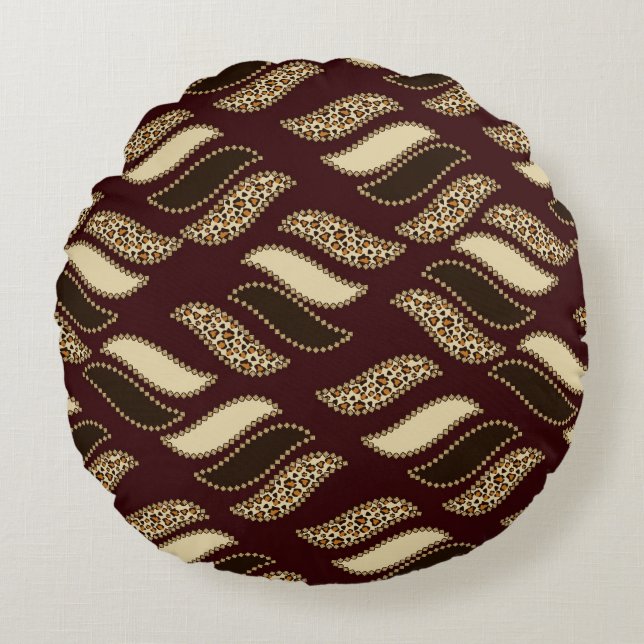 African cheetah skin pattern 2 round pillow (Front)