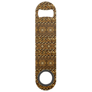 African cheetah skin pattern 2 speed bottle opener