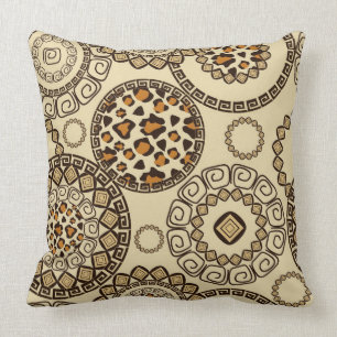 African cheetah skin pattern 3 throw pillow