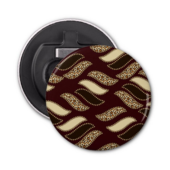 African cheetah skin pattern bottle opener (Front)