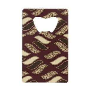 African cheetah skin pattern credit card bottle opener
