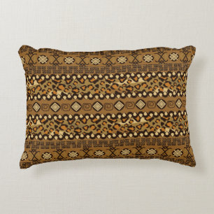 African cheetah skin pattern decorative pillow