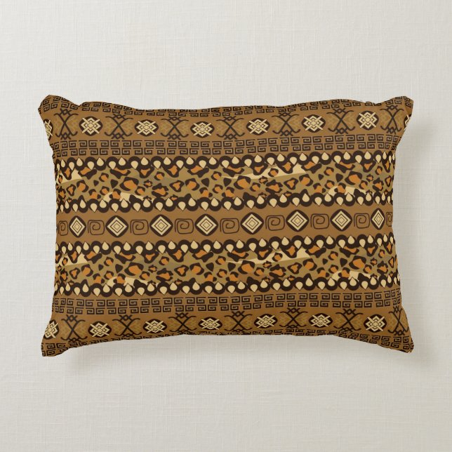 African cheetah skin pattern decorative pillow (Front)