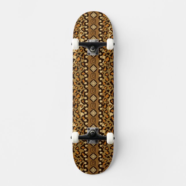 African cheetah skin pattern skateboard (Front)