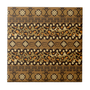 African cheetah skin pattern tile