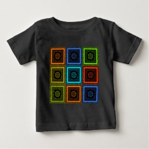 African Chequered Pattern Art Print Baby T-Shirt