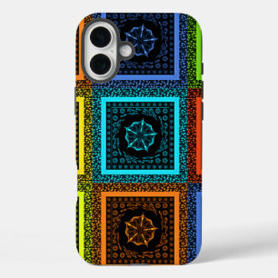 African Chequered Pattern Art Print iPhone 16 Plus Case