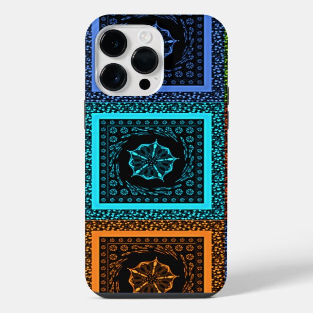African Chequered Pattern Art Print iPhone Case (Back)