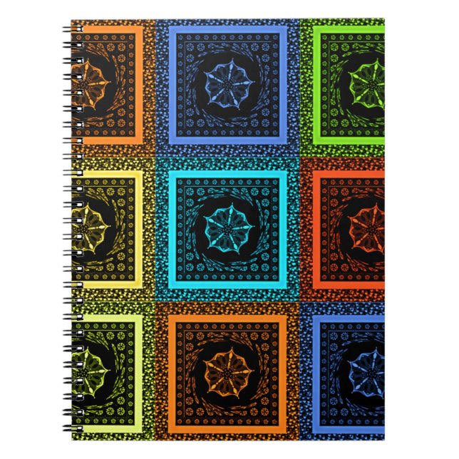 African Chequered Pattern Art Print Notebook (Front)