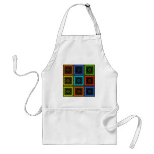 African Chequered Pattern Art Print Standard Apron