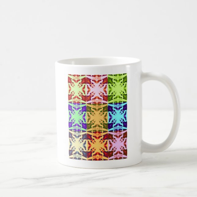 African Chequered Pop art Culture colourful patter Coffee Mug (Right)