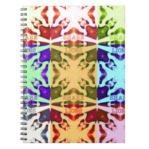 African Chequered Pop art Culture colourful patter Notebook