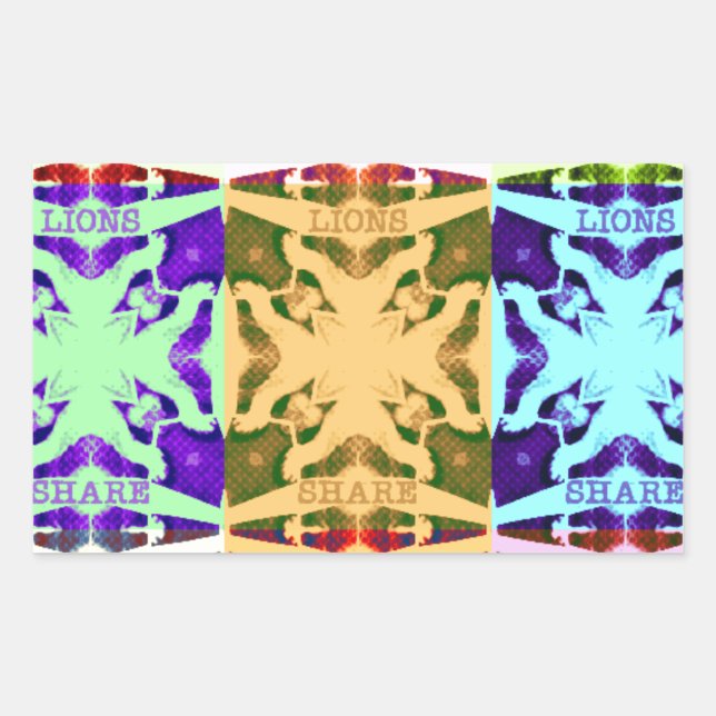 African Chequered Pop art Culture colourful patter Sticker (Front)