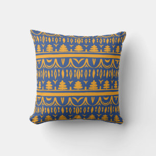 African Chevrons: Ethnic Tribal Pattern Throw Pillow