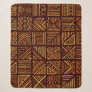 African clash seamless pattern in ethnic tribal st sherpa blanket