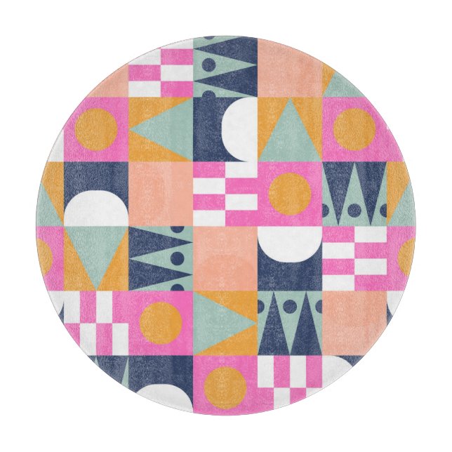African colour block, geometric pattern. cutting board (Front)