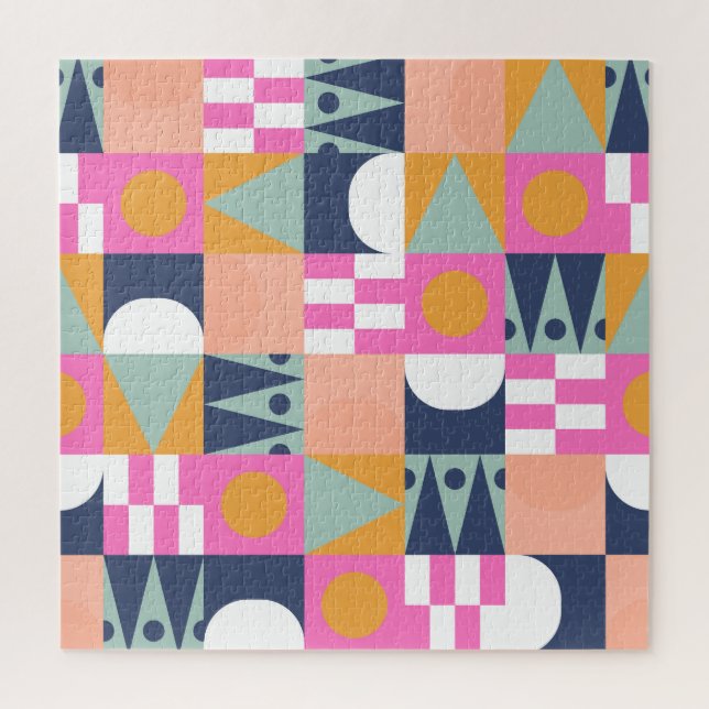 African colour block, geometric pattern. jigsaw puzzle (Vertical)