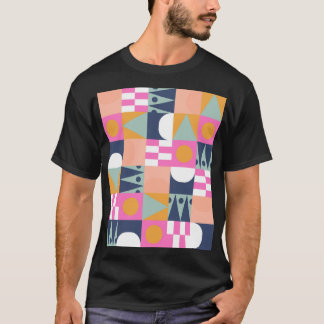 African colour block, geometric pattern. T-Shirt