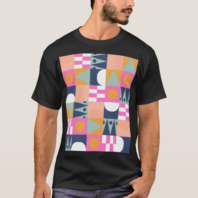 African colour block, geometric pattern. T-Shirt (Front)