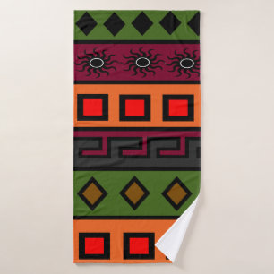 African coloured pattern bath towel