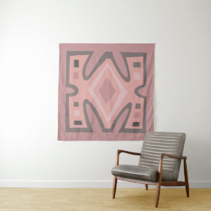 African colourful modernist pattern tapestry