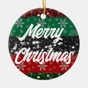 African colours christmas Tree Ornaments, Christma Ceramic Ornament