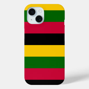 African Colours Stripes Pattern Design iPhone 15 Case