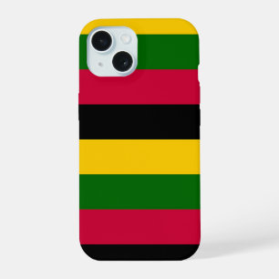 African Colours Stripes Pattern Design iPhone 15 Case