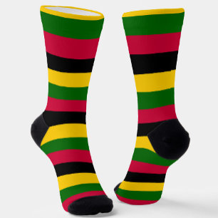 African Colours Stripes Pattern Design Socks