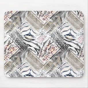 African, combo, leather, tiger, Jaguar, spotted, Mouse Pad