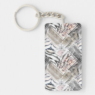 African, combo, skin, tiger, Jaguar, spotted, Keychain