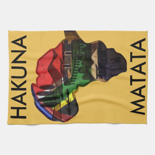 African Continent Customize Product Kitchen Towel (Horizontal)