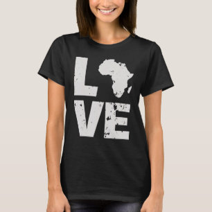 African Continent Map I Love Africa T-Shirt