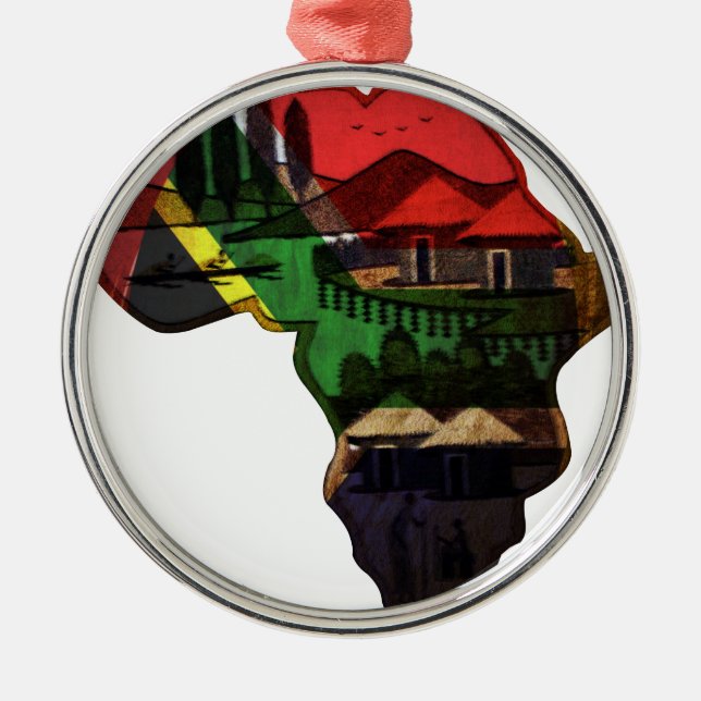 African continent metal ornament (Front)