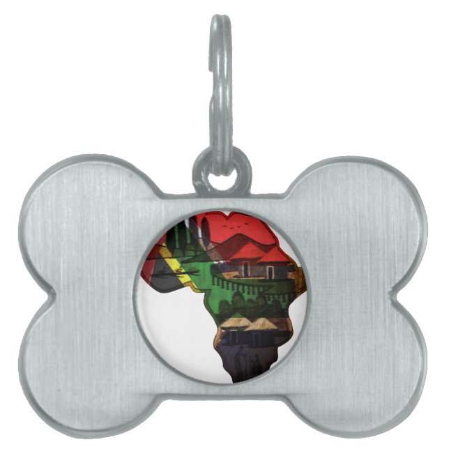 African continent pet ID tag (Front)